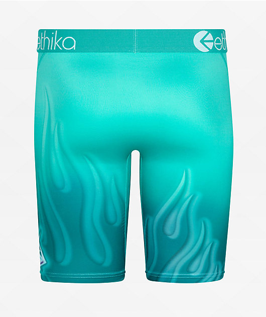 Ethika Kids Soft Touch Turquoise Boxer Briefs Simple Drawing on